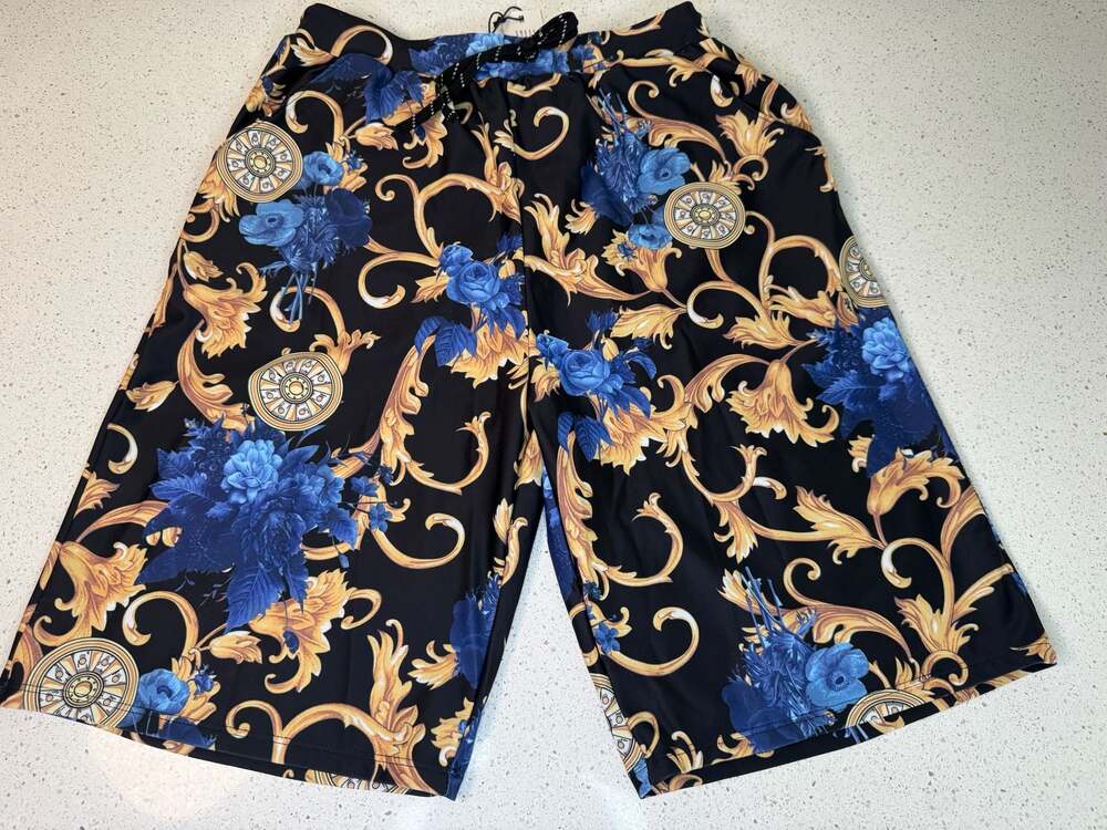 Versace Men's Barocco Print Drawstring Shorts